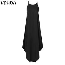 Load image into Gallery viewer, VONDA Women Dress 2019 Summer Sexy Strap Sleeveless Irregular Party Maxi Long Dresses Female Casual Loose Plus Size Vestidos