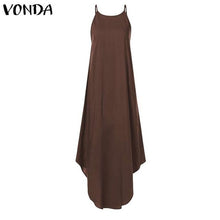 Load image into Gallery viewer, VONDA Women Dress 2019 Summer Sexy Strap Sleeveless Irregular Party Maxi Long Dresses Female Casual Loose Plus Size Vestidos