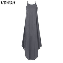 Load image into Gallery viewer, VONDA Women Dress 2019 Summer Sexy Strap Sleeveless Irregular Party Maxi Long Dresses Female Casual Loose Plus Size Vestidos