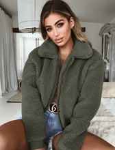 Load image into Gallery viewer, Hot Winter Womens Thick Warm Teddy Bear Pocket Fleece Jacket Coat Zip Up Outwear Overcoat