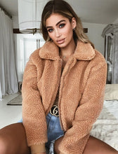 Load image into Gallery viewer, Hot Winter Womens Thick Warm Teddy Bear Pocket Fleece Jacket Coat Zip Up Outwear Overcoat