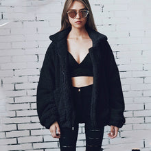 Load image into Gallery viewer, Fur coat women 2019 short casual winter basic jacket women fashion zipper warm solid autumn coat female jacket outwear BDR1007