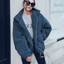 Load image into Gallery viewer, Fur coat women 2019 short casual winter basic jacket women fashion zipper warm solid autumn coat female jacket outwear BDR1007