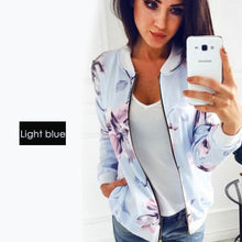 Load image into Gallery viewer, Fashion Bomber Femal Jacket Women Floral Long Sleeve Outwear Casual Tops Female Coat Kimono Basic Bomber Femal Jacket  Floral