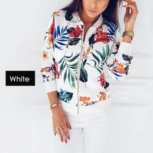 Load image into Gallery viewer, Fashion Bomber Femal Jacket Women Floral Long Sleeve Outwear Casual Tops Female Coat Kimono Basic Bomber Femal Jacket  Floral