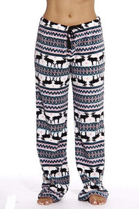 Women Men Unisex Christmas Lounge Pajama Pants Soft Animal Printed Loose Sleep Bottoms Trousers Xmas Deer Print