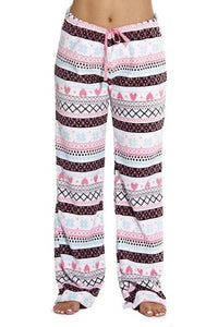 Women Men Unisex Christmas Lounge Pajama Pants Soft Animal Printed Loose Sleep Bottoms Trousers Xmas Deer Print