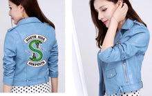 Load image into Gallery viewer, Riverdale Women PU Leather Jacket Fashion print Motorcycle Jacket Short Southside Serpents Artificial Leather Motorcycle Coat