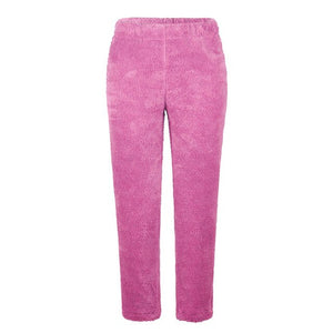 Winter Women Soft Plush Flannel Pajama Sleep Bottoms Night Wear Solid Color Loose Long Pants Thicker Trouser Sleepwear Plush