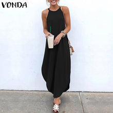 Load image into Gallery viewer, VONDA Women Dress 2019 Summer Sexy Strap Sleeveless Irregular Party Maxi Long Dresses Female Casual Loose Plus Size Vestidos