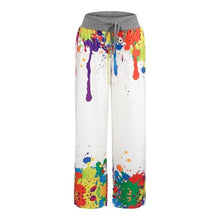 Load image into Gallery viewer, Women Trousers Splashing Ink Graffiti Paint Printed Casual Daily Cotton Home Pajama Pants Female Ladies Loose Sleep Bottoms