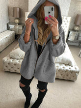 Load image into Gallery viewer, Women Hoodie Jackets 2019 Long-sleeved Autumn Winter Warm Plush Long Coats Pocket Loose Zipper Ladies Coats Big Size Streetwear