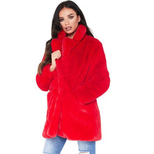 Load image into Gallery viewer, New arrival Winter Coat For Women Faux Fur Fluffy Long Coats Jacket Coat Warm Open Front Outwear Winter Blends Women Clotings