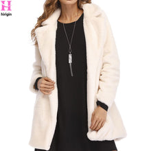 Load image into Gallery viewer, Winter Coat For Women Faux Fur Fluffy Long Coats Jacket Coat Warm Open Front Outwear Winter Blends Women Clotings