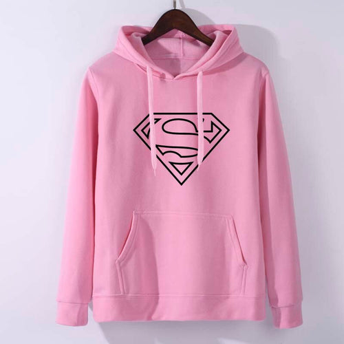 Movie Superhero Style Cloting Women Hoodie Female Superman Hoodies Long Sleeve Casual Sweatshirt Loose Cotton Pullovers