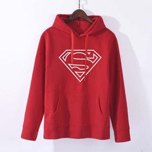 Load image into Gallery viewer, Movie Superhero Style Cloting Women Hoodie Female Superman Hoodies Long Sleeve Casual Sweatshirt Loose Cotton Pullovers