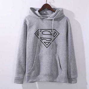 Movie Superhero Style Cloting Women Hoodie Female Superman Hoodies Long Sleeve Casual Sweatshirt Loose Cotton Pullovers