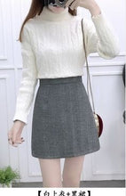 Load image into Gallery viewer, fashion suits new winter turtleneck pullover sweater &amp; skirt of tall waist A word two-piece outfit women cloting set vestido