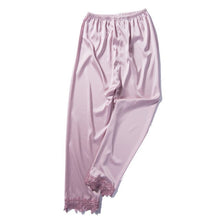 Load image into Gallery viewer, 2019 Women Silk Satin Sleep Bottoms Comfort Soft Pajamas Pants Floral Printed Elastic Long Pants Sleepwear Homewear 9 Styles