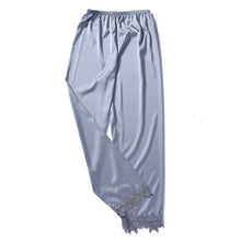 Load image into Gallery viewer, 2019 Women Silk Satin Sleep Bottoms Comfort Soft Pajamas Pants Floral Printed Elastic Long Pants Sleepwear Homewear 9 Styles