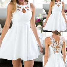 Load image into Gallery viewer, KANCOOLD dress Women Boho Back Lace Mini A-Line Sundress Sleeveless Evening Party Summer Beach dress women 2018jul20