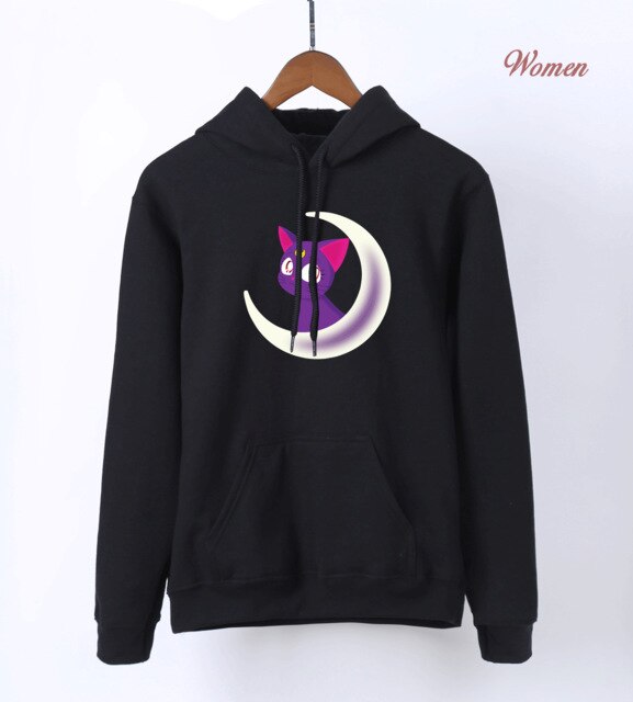 Kawaii Sailor Moon Anime Hoodie For Girls 2019 Hot Sale Spring Autumn Kawaii Sweatshirts Women's Harajuku Hoodies Brand Cloting