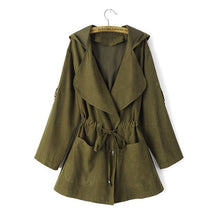 Load image into Gallery viewer, VISNXGI Spring Autumn Jacket Long Jackets And Coats Female Coat Casual Army Green Bomber Jacket Women Basic Outwear Jackets S-XL